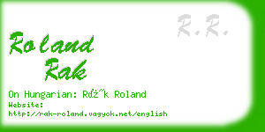 roland rak business card